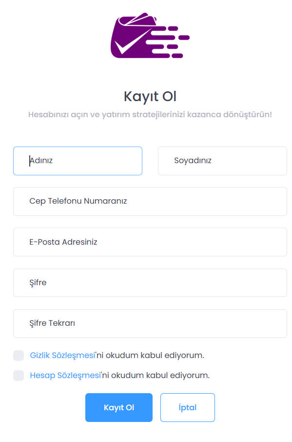 rj yatırım hesap türleri
