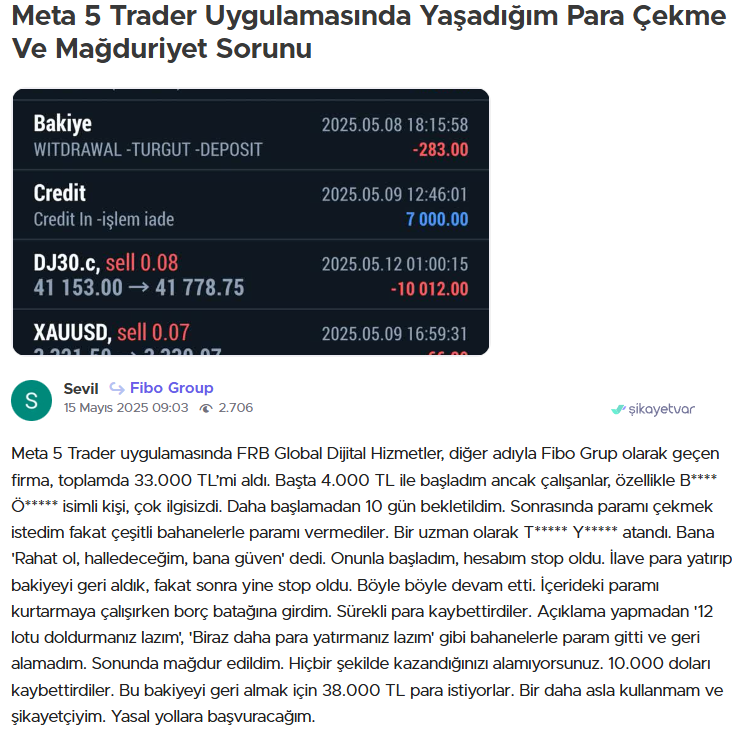 fibo group şikayet
